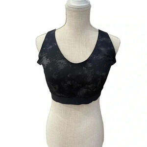 All in Motion Black Camo Criss-Cross Back Padded Strappy Sports Bra Size XL